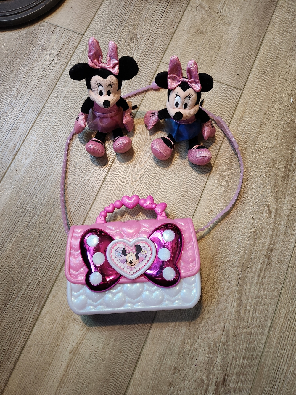 Disney Minnie Mouse Pink Plush Set with Purse
